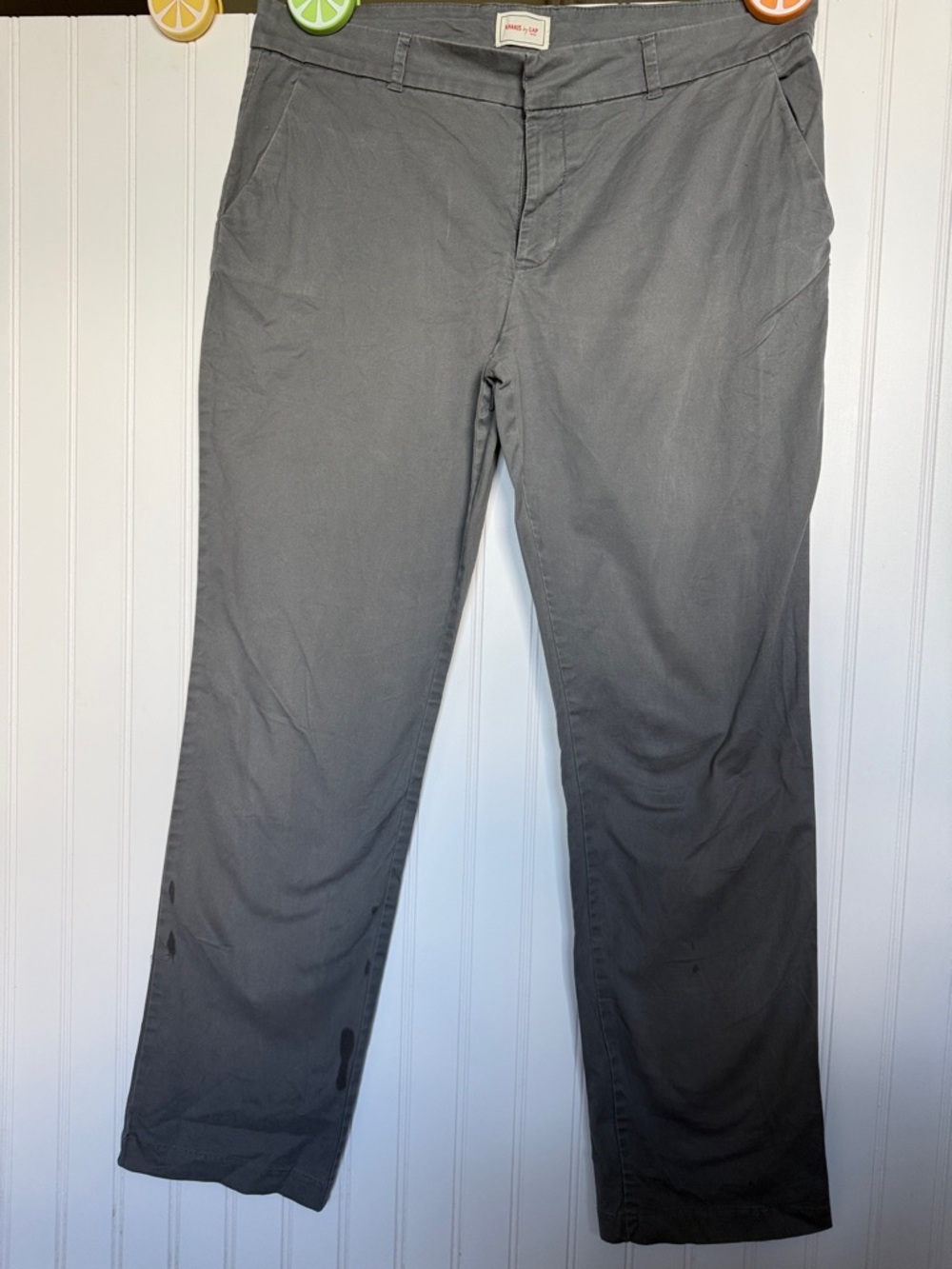 Ladies Gray GAP 10 Casual Pants - Classic Straight Fit